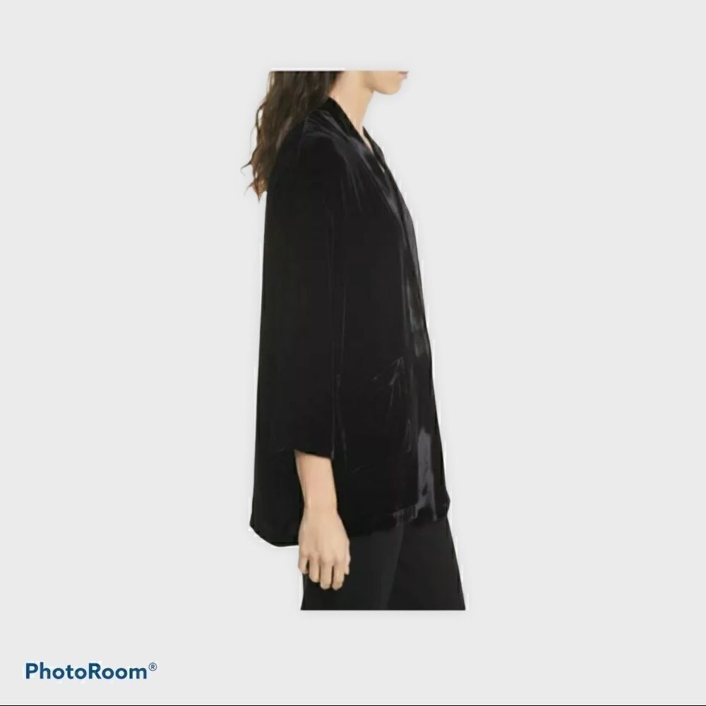 Eileen Fisher Velvet black kimono jacket NWT S - Picture 4 of 4